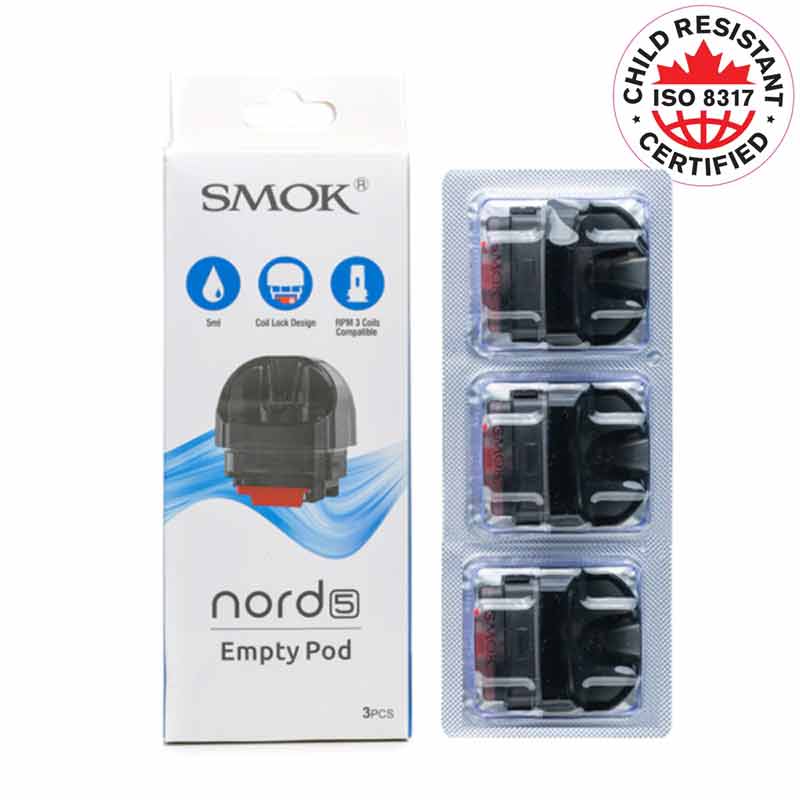 SMOK Nord 5 Empty Replacement Pods 3/pk [CRC]