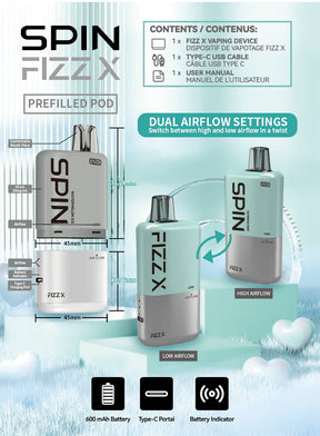 Spin Fizz X Battery Device (600mAh)