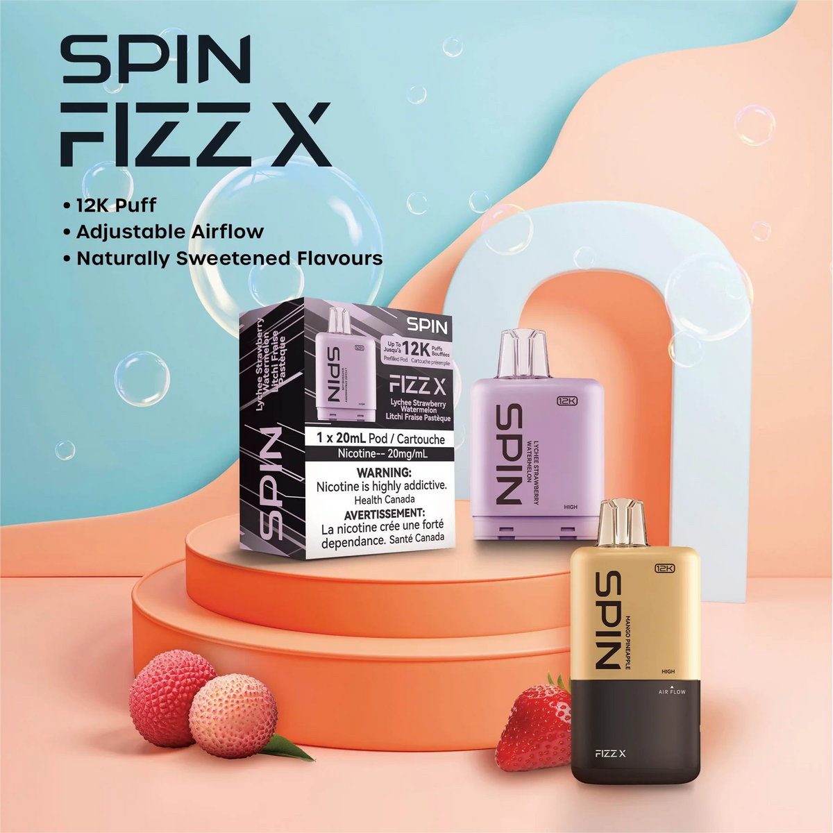 Spin Fizz X 12000 Pod [Fed] (Non-Ontario)