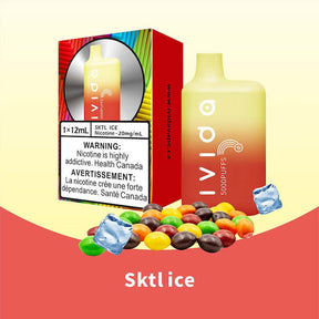 Ivida 5000 Disposable Vape - Skittle Ice - Pick Vapes