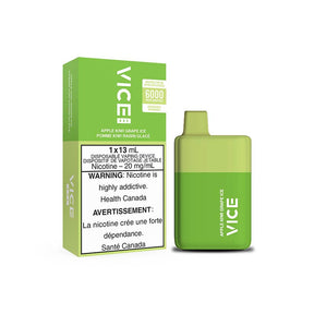 VICE BOX 6000 Rechargable Disposable Vape - Apple Kiwi Grape Ice - Pick Vapes