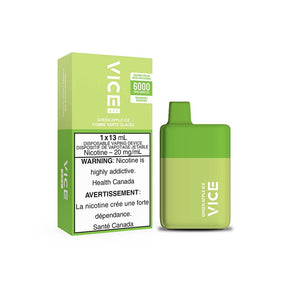 VICE BOX 6000 Rechargable Disposable Vape - Green Apple Ice - Pick Vapes