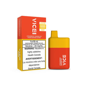 VICE BOX 6000 Rechargable Disposable Vape - Strawberry Banana Ice - Pick Vapes