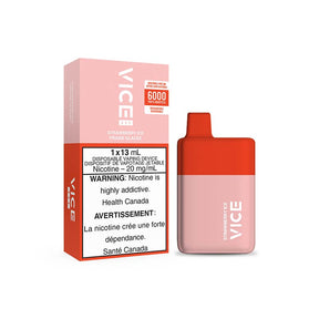 VICE BOX 6000 Rechargable Disposable Vape - Strawberry Ice - Pick Vapes